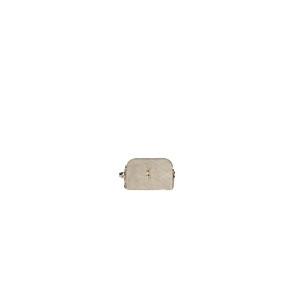 YSL GABY zipped pouch in suede