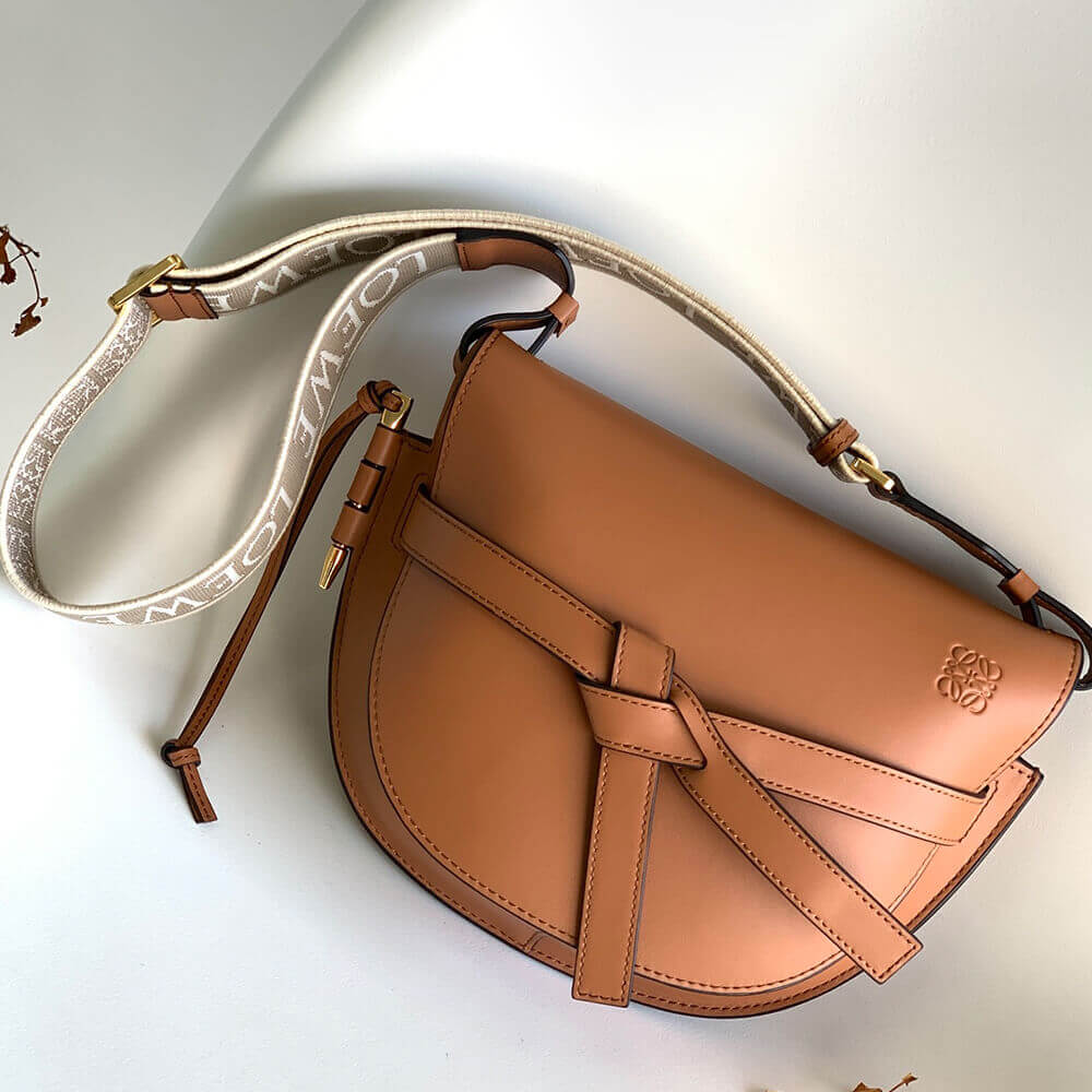 Small Gate Dual bag in soft calfskin and jacquard(HIGH-END Grade)