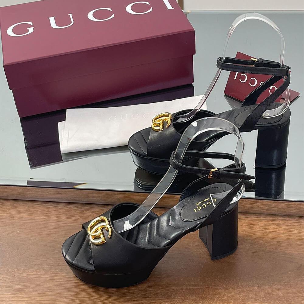 GUCCI Women s platform sandal with Double G