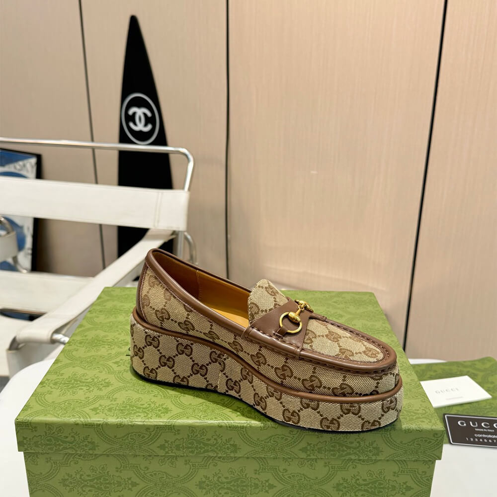 Gucci Women s Horsebit wedge loafer