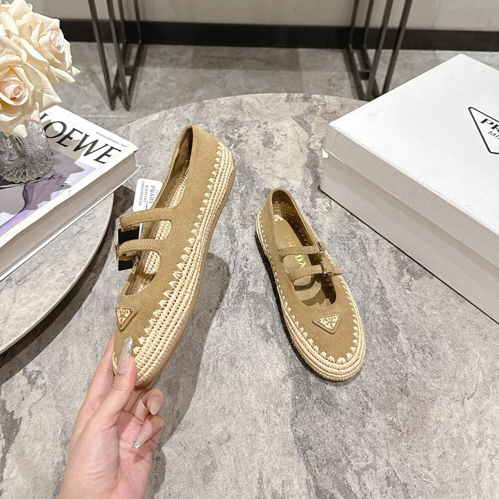 PRADA Suede ballerinas