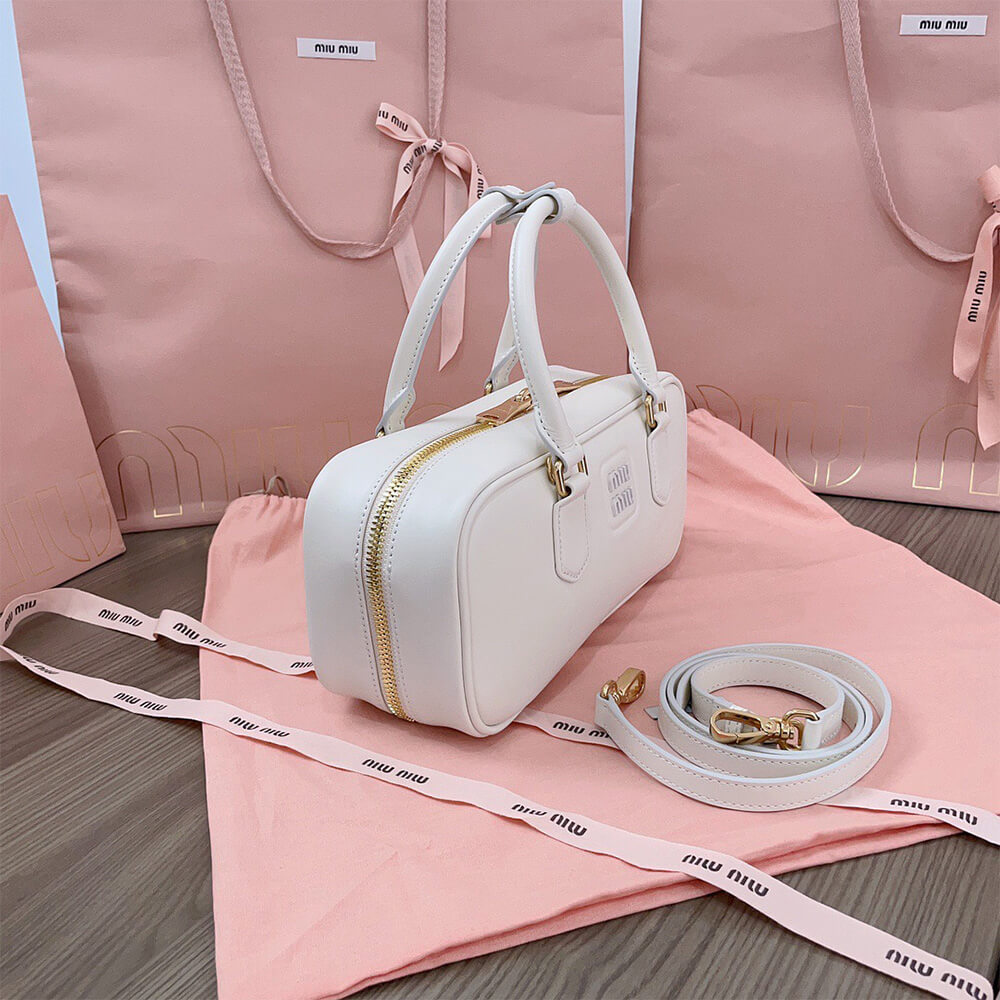 MIUMIU Large Arcadie Leather Bag(HIGH-END GRADE)