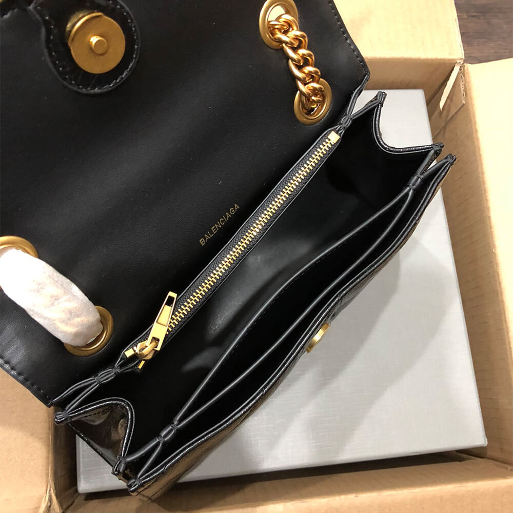 Balenciaga Women s Crush Chain Bag Small(HIGH-END GRADE)