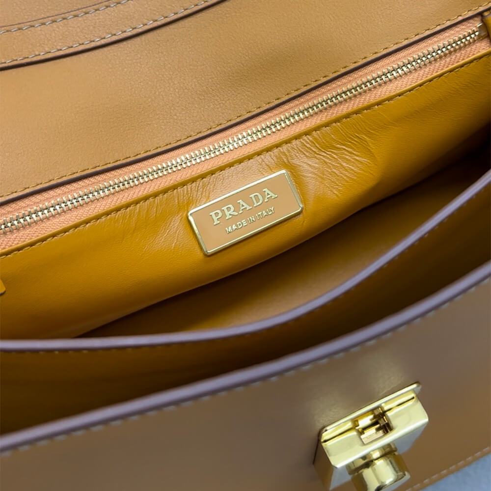 Prada Soft Sound medium leather shoulder bag(high-end grade)