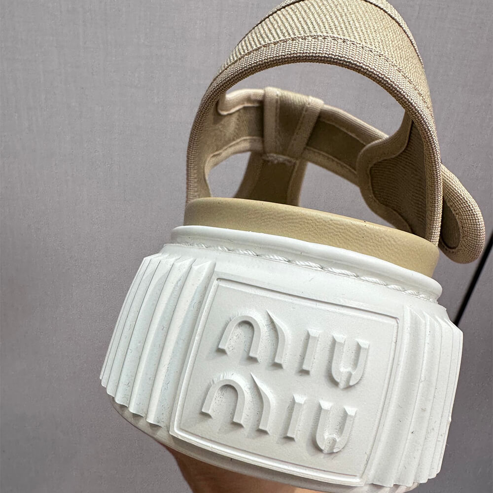 MiuMiu Denim flatform sandals