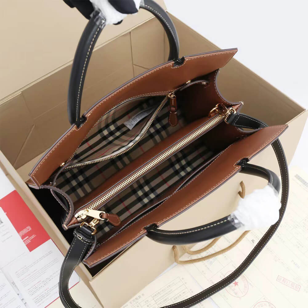 Small Vintage Check Two Handle Title Bag