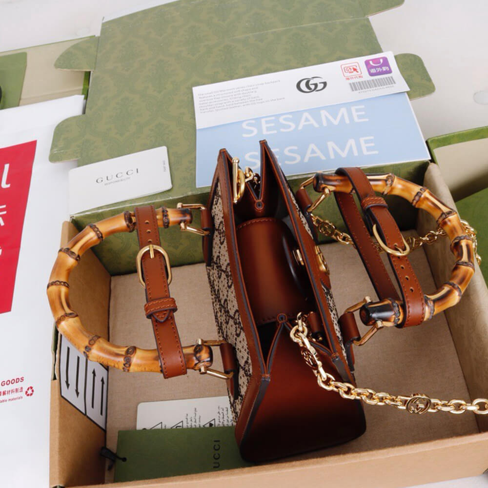 Gucci Diana crystal mini tote bag(high-end grade)