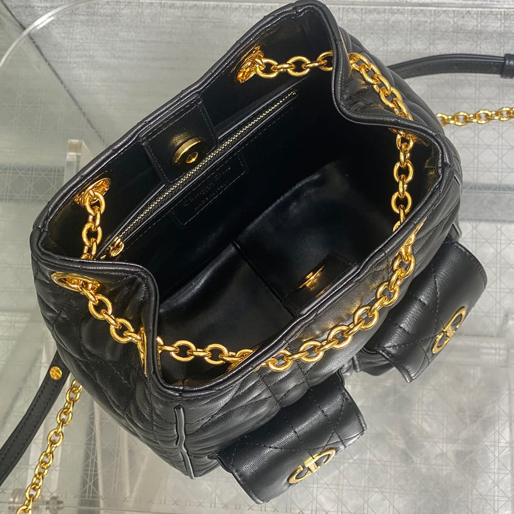 Dior Medium Dior Caro Multicarry Backpack with Chain(HIGH-END GRADE)