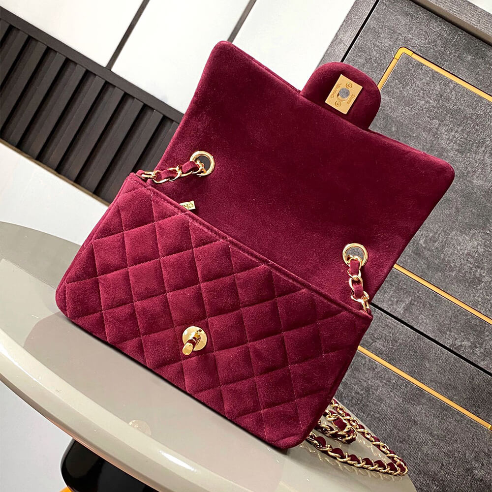CHANEL SUEDE MINI FLAP BAG(HIGH-END GRADE)