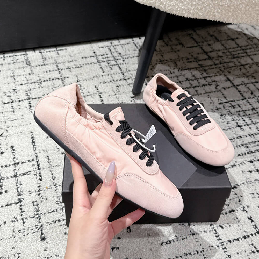 PRADA Collapse Re-Nylon and suede sneakers