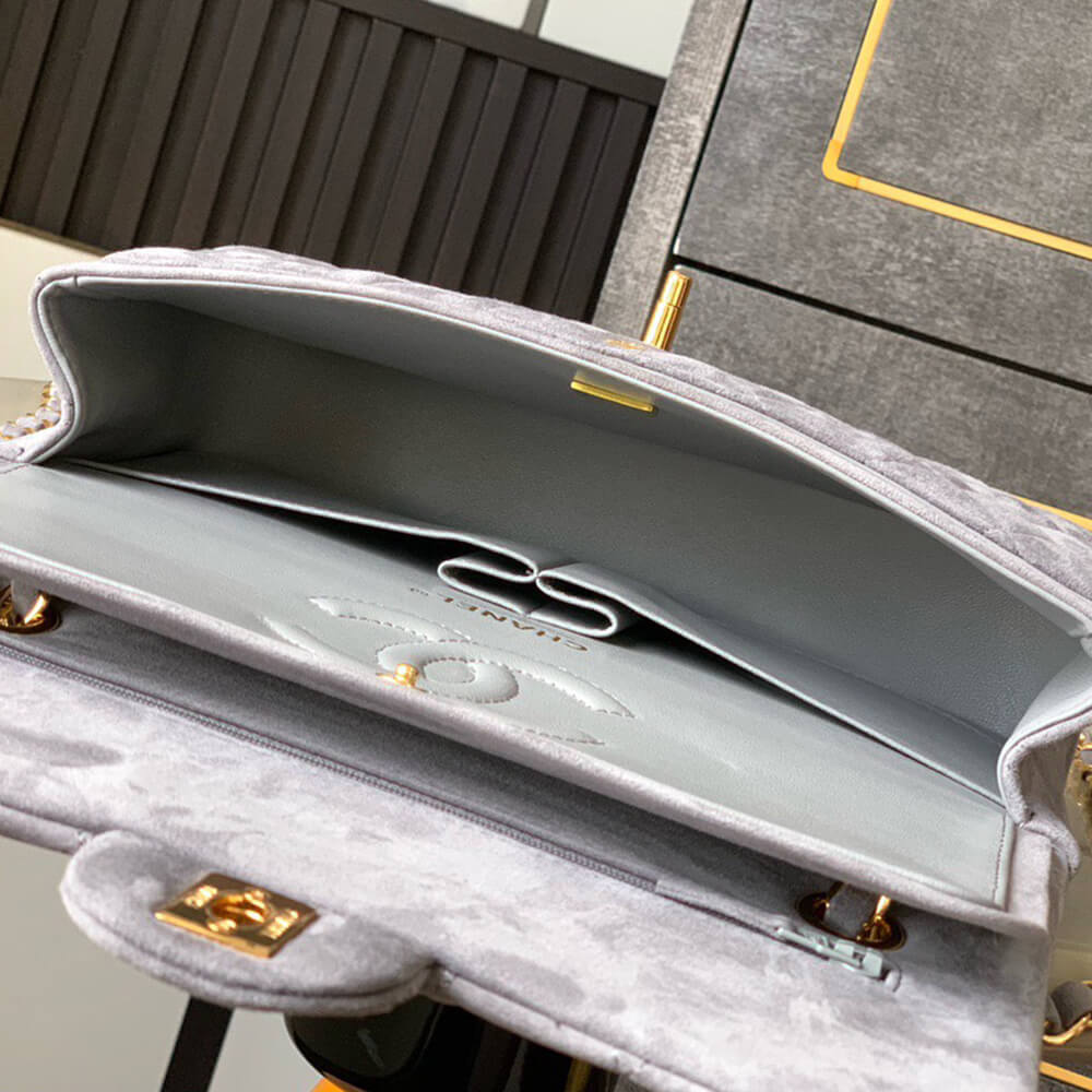 CHANEL Suede Classic Double Flap Handbag(HIGH-END GRADE)