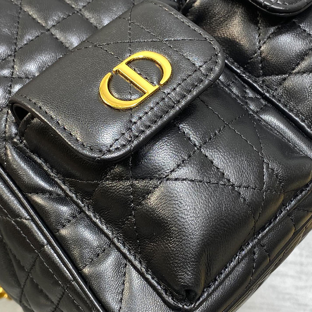 Dior Medium Dior Caro Multicarry Backpack with Chain(HIGH-END GRADE)