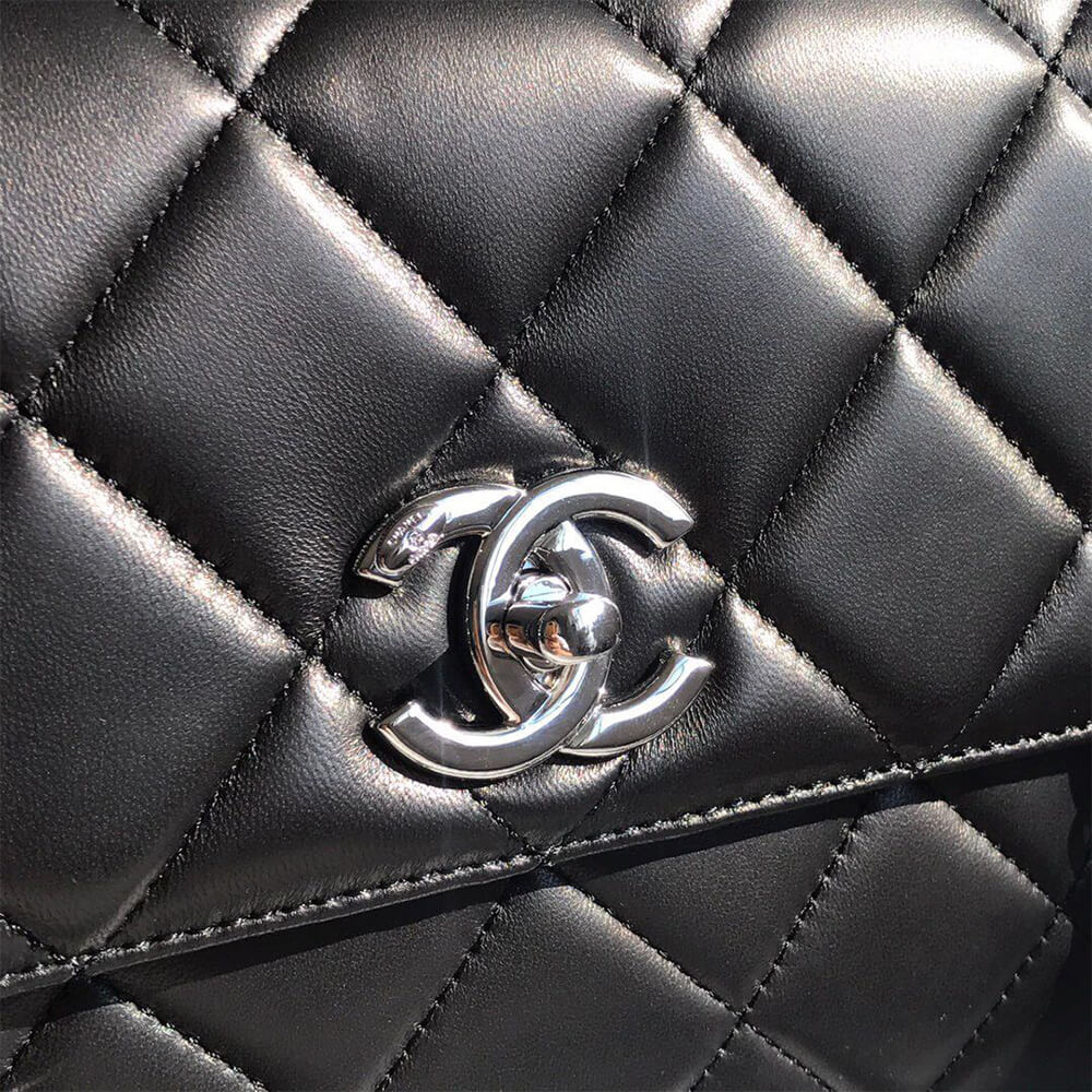 CHANEL FLAP BAG WITH TOP HANDLE(HIGH-END GRADE)