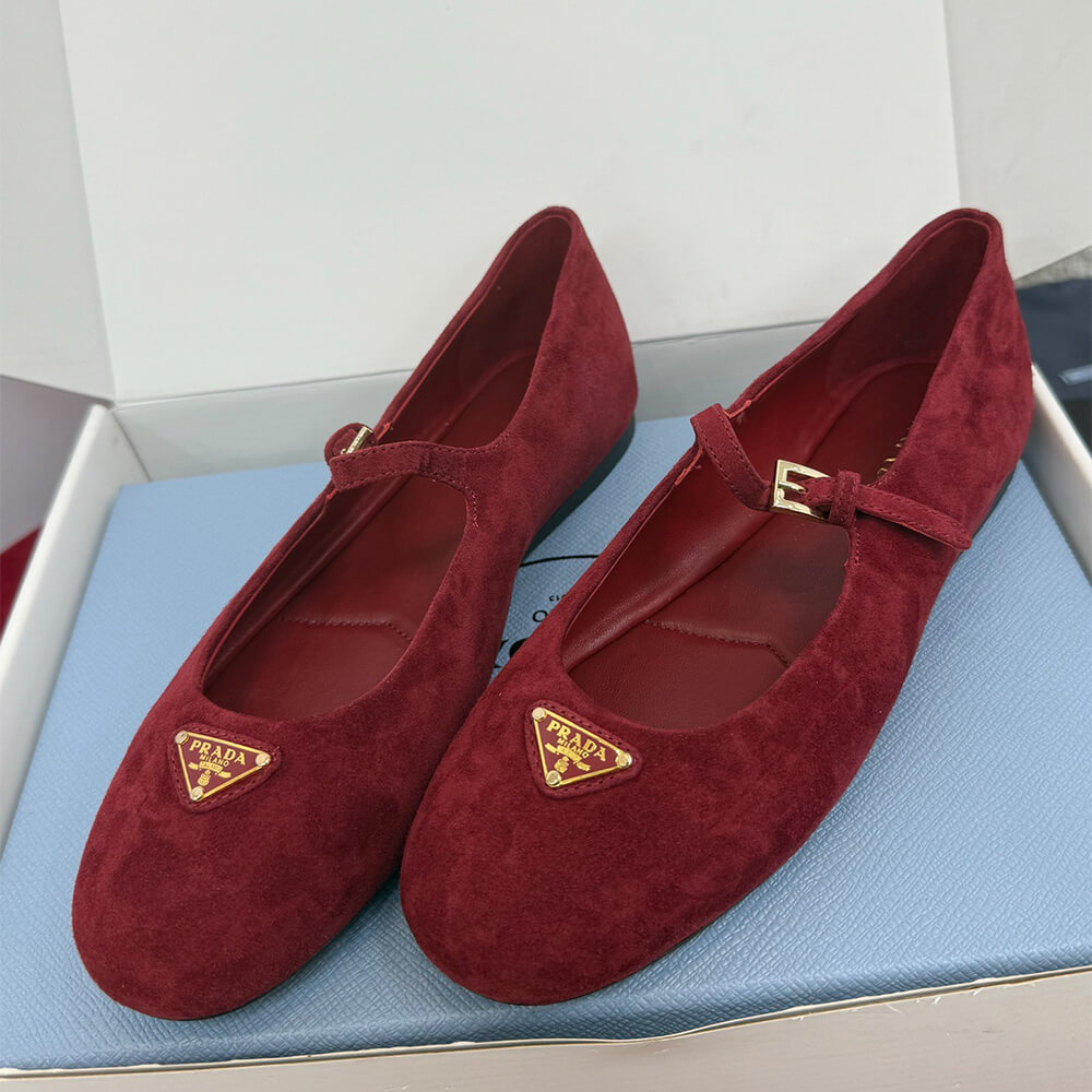 PRADA Suede ballerinas
